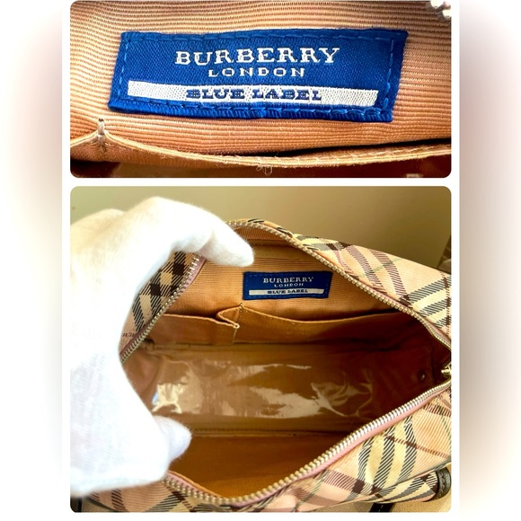 【☆JAPAN☆】Auth Burberry Blue Label Nova Check Crossbody Bag Pink Check - Picture 7 of 15